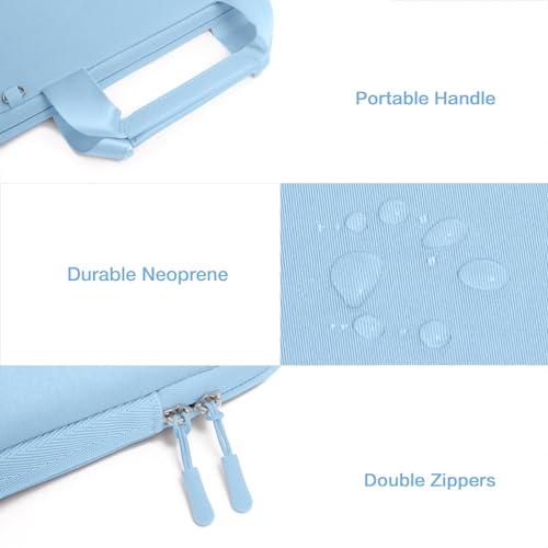 MOSISO Laptop Case 15 inch, Laptop Sleeve Bag Compatible with MacBook Air 15 inch M5 M4 M3 M2 2026-2023, Dell XPS, Neoprene Carrying Computer Bag with Handle&Detachable Small Case, Air Blue - color: Air Blue, size: 15 inch
