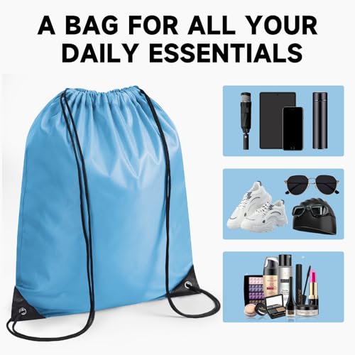 Custom Drawstring Bags With Logo, 2 Pcs Personalized Drawstring Backpacks Bulk String Bag for Travelling, Gym and for Everyday Use - color: Purple