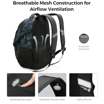 Swissdigital Design Laptop Backpack for Men with USB Charging Port SD803-96 - color: Dark Green