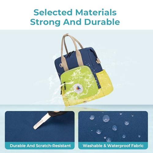 CLUCI Toddler Backpack For Boys, Toddler School Backpack For School & Travel, Small Kids Child Backpacks - color: Yellow Blue and Green