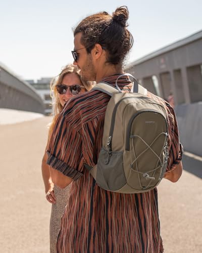WATERFLY 12L Small Hiking Backpack: Day Pack Lightweight Travel Bag Camping Fitness Cycling Outdoor Sports Daypack For Women Men - color: Khaki