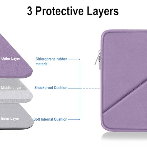 Laptop Case 15.6 inch, Traveling Carrying Computer Bag with Zippered Pocket, Shockproof Protective Laptop Sleeve Compatible for Apple Notebook, HP, Dell, Acer, Asus, Lenovo, Light Purple - color: Light Purple, size: 15.6 inch