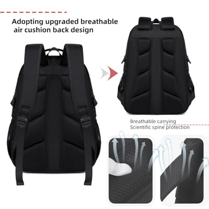 Laptop Backpack Boys Teen Bookbag Kids Middle Schoolbag Women Men 18in(Black) - color: 2-black