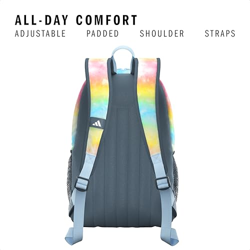 Originator Small Backpack for men and women, athletic book bag with laptop sleeve - color: Stone Wash Rainbow/Clear Sky Blue