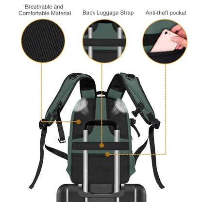 MOSISO Camera Backpack, DSLR/SLR/Mirrorless Photography Camera Bag 15-16 inch Waterproof Hardshell Case with Tripod Holder&Laptop Compartment Compatible with Canon/Nikon/Sony, Emerald Green - color: Emerald Green