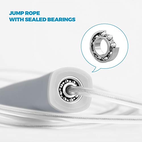 Jump Rope 3 Styles | 1-LB Weighted Jump Rope for Adults Women. || Speed Jump Rope with Ball Bearings for Fitness. ||| Lightweight Skipping Ropes (2 Pack) for Kids and Adult Beginners. - color: Speed Gray (1 Pack)