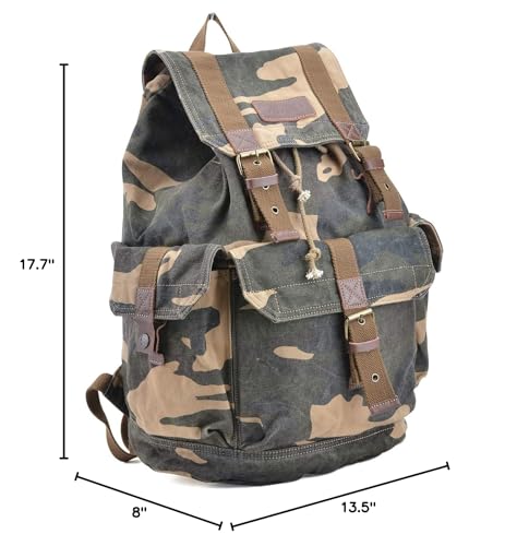 GOOTIUM 21101CAM Specially High Density Thick Canvas Backpack Rucksack (camouflage) - color: Camouflage, size: Large