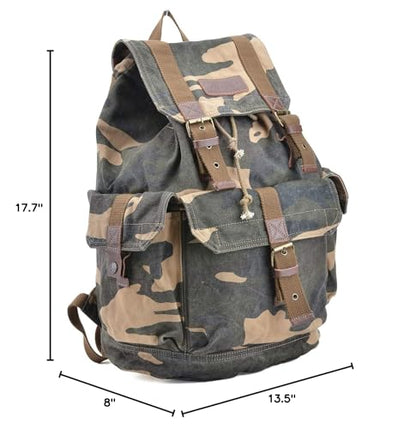 GOOTIUM 21101CAM Specially High Density Thick Canvas Backpack Rucksack (camouflage) - color: Camouflage, size: Large