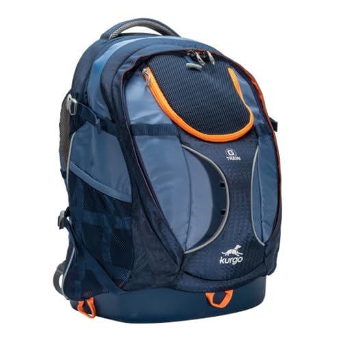 Kurgo G-Train Dog Carrier Backpack - Comfortable Travel Bag for Pets Up to 25 lbs - Waterproof Bottom - Multi-Compartment Pack - Dog Hiking Gear - Rugged Adventure Backpack - Navy Blue - color: Navy Blue