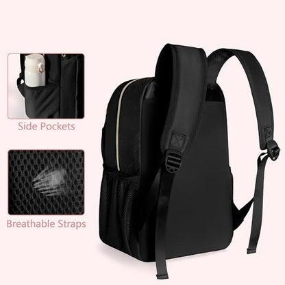 Pickleball Bag Backpack for Women Holds 4 Paddles, Large Pickle Ball Bag Pickleball Paddle Backpack for Men - color: Black