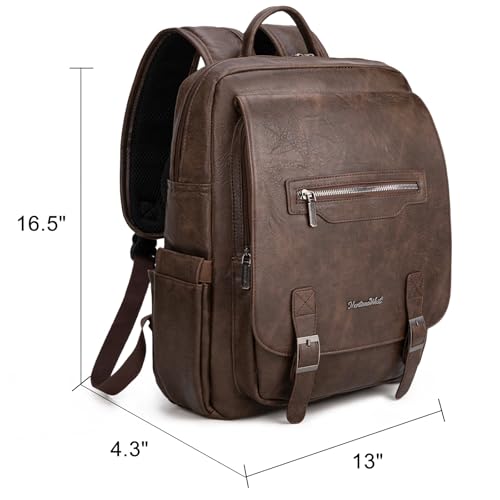 Montana West Laptop Backpack 15.6 Inch Work Backpack Purse for Women Travel Casual Daypack Bookbags with USB Port - color: 15.6-in Coffee