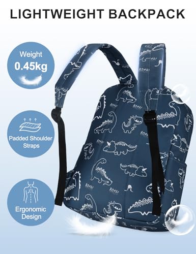 VASCHY Backpack for School, Lightweight Water Resistant Bookbag Casual Daypack for Man/Boys Dinosaurs - color: Z-dinosaur