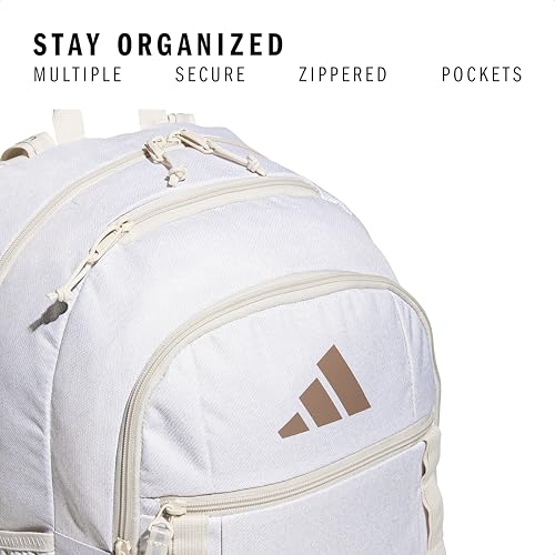 adidas Excel 7 School Backpack for Laptop, Gym and Travel, 34L, Twill Alumina/Trace Brown/7.5, OSFA - color: Twill Alumina/Trace Brown/7.5, size: One Size