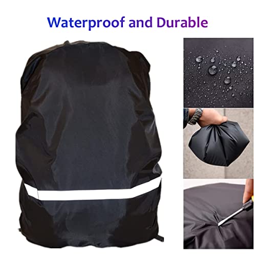 Backpack Rain Cover, Outdoor Backpack Covers, Waterproof Backpack Snow Cover for Travel, Climbing, Hiking and Outdoor Activites - color: Black