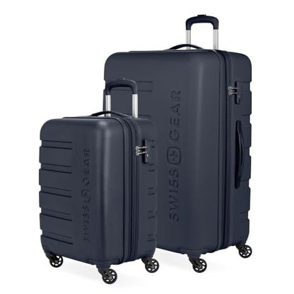 SwissGear 7366 Signature Hardside Expandable Luggage with Spinner Wheels, TSA Lock, Cup-Holder, Navy, 2-Piece Set (19/27) - color: Navy, size: 2-Piece Set (19/27)