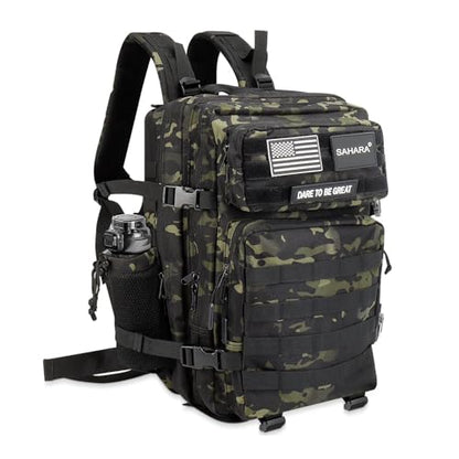 SAHARA - Raider Series Travel Bag & Laptop Backpack for Laptops up to 17.3-inch, Black Camo, (LT00091) - color: Black Camo