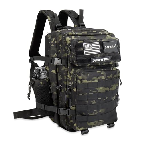 SAHARA - Raider Series Travel Bag & Laptop Backpack for Laptops up to 17.3-inch, Black Camo, (LT00091) - color: Black Camo