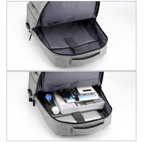 Custom Backpacks for 15.6 inch Laptop Personalized Back Pack with Name TEXT LOGO Image USB Charging Port Men Women (Dark Grey) - color: Dark Grey