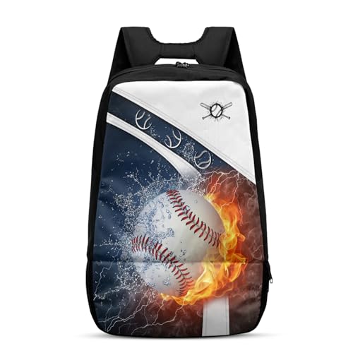 Boxing Dart Lightning Karate Baseball Sport Backpack Shoe Compartment Equipment Bags Gym Teenager Inner Pocket School Ball (Baseball Design) - color: Baseball Design