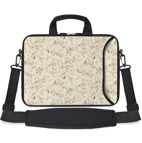 RICHEN 17 inch Laptop Shoulder Bag Carrying Case with Handle Fits 15.6/16/17/17.3/17.4 inch Laptop Notebook (Branches Birds, 16-17.3 inch) - color: Branches Birds