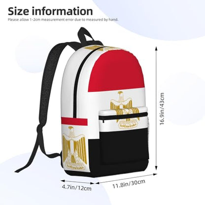 MZERSE Lightweight Carry On Backpack Egyptian Flag, Multi Pocket Travel Daypack, Casual Bag for Weekend Trips and Beach - color: Pattern (1113)