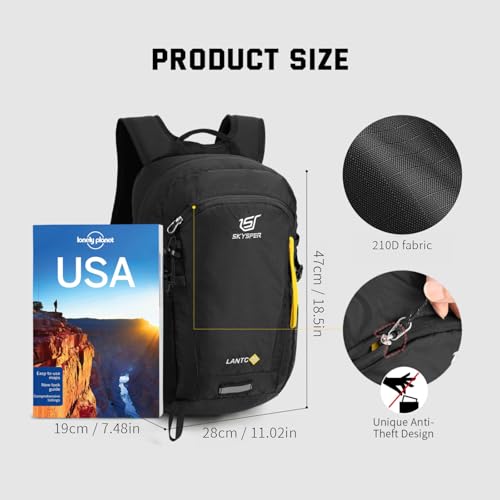 SKYSPER Small Hiking Backpack, 20L/30L Lightweight Travel Backpacks Hiking Daypack for Women Men - color: Lantc20-black, size: 30L