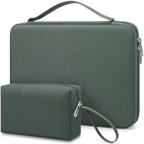 HYZUO 15-16 Inch Hard Shell Case Laptop Sleeve for MacBook Pro 16 M5/M4/M3/M2/M1 Pro/Max A3428 A3429 2026-2019, MacBook Air 15 M5/M4/M3/M2 2026-2023, 15" Surface Laptop, Razer Blade 15, Moss Green - color: Moss Green, size: 15-16 Inch