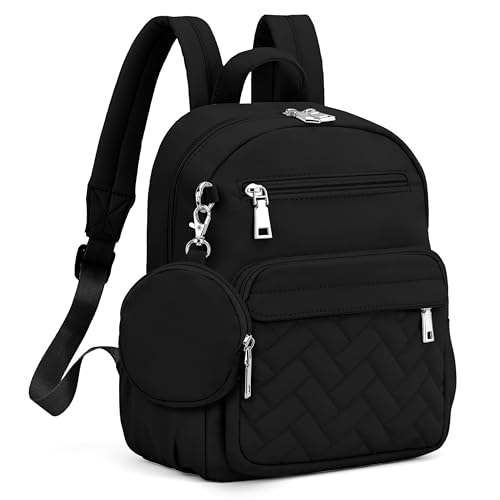 SYTRAH Anti-Theft Backpack for Women, Waterproof Puffer Travel Backpack with Locking Zippers & Coin Purse, Compact Quilted Daypack for Work, Commuting & Airport, Stylish & Lightweight Black - color: Black