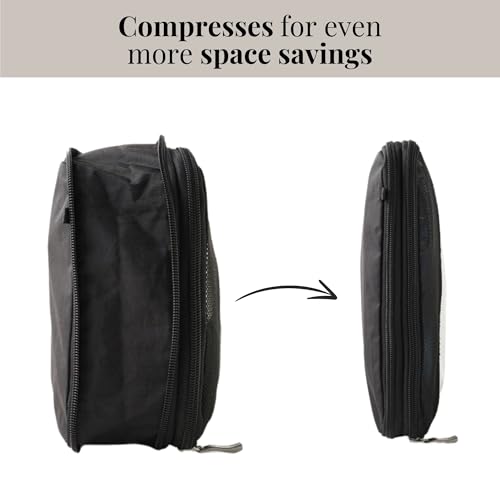 Baggallini Compression Cube 3-piece set - Lightweight Compression Packing Cubes for Travel - color: Black