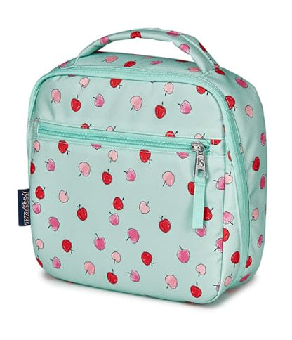 JanSport Lunch Break Insulated Cooler Bag - Leakproof Picnic Tote, Apple Orchard - color: Apple Orchard Magic Mint/Pink/Red