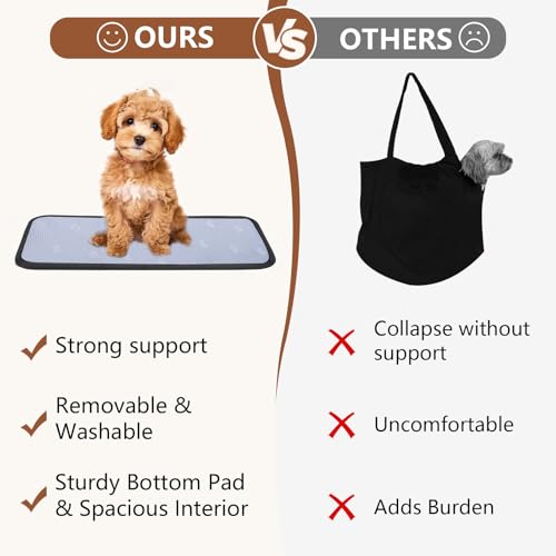 Dog Purse Carrier for Small Dogs, Cats, and Puppies – Soft-Sided Travel Pet Tote Bag with 4 Large Pockets, Foldable, Lightweight, Fits Pets up to 15 lbs, for Travel, Outings (Beige) - color: Beige