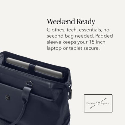 SwissGear 7366 Signature Hardside Expandable Luggage with Spinner Wheels and TSA Lock, Weekender Tote, Navy, 2-Piece Set (Weekender/27) - color: Navy, size: 2-Piece Set (Weekender/27")