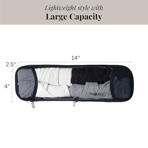 Baggallini Long Compression Cube - Lightweight Compression Packing Cube for Travel - color: French Navy
