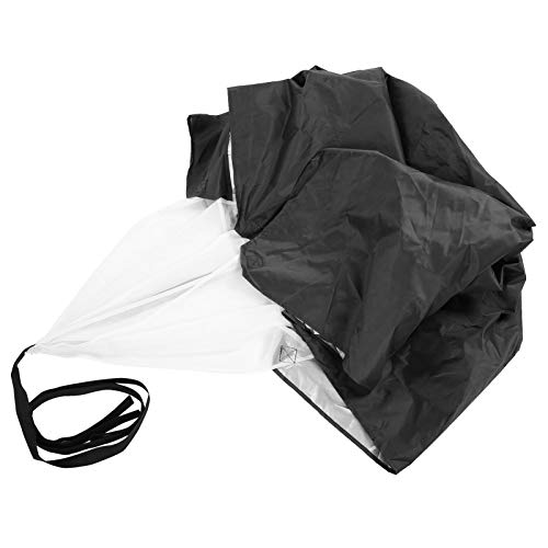 Running Parachute Speed Training, Speed Training Equipment Running Parachute Adjustable Waistband Pongee Coating Drag Running Speed Training Parachute for Sports (Black)