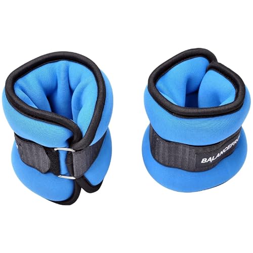 Fitvids Fully Adjustable Ankle Wrist Arm Leg Weights, 1-20LBS, Multiple Options - style: 2 lbs each (4-lb pair), Blue