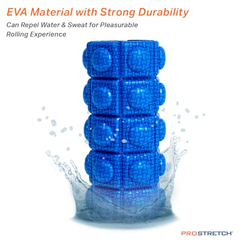ProStretch Hexi Mini Travel Textured Foam Roller for Deep Tissue Muscle Massage and Myofascial Trigger Point Release