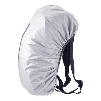 M METERXITY Backpack Rain Cover - Waterproof Lightweight Cover with Vertical Reflective Strap, Apply to Cycling/Hiking/Mountain Climbing (30-40L, S, Silver Tone)