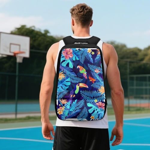Basketball Backpack With Separate Ball Compartment And Shoes Fit Basketball Volleyball Football - color: Toucan