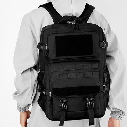 35L Tactical Backpack Black, Military Molle Backpack for Men Women, Water Resistant Hiking Rucksack Fits 16 Inch Laptop for Outdoor Camping Hunting Trekking Travel - color: Camo Backpack Single Pack 3