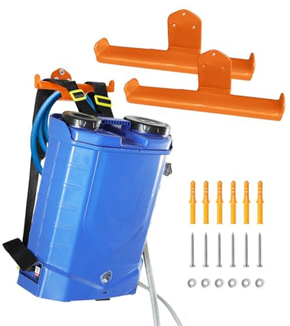 Backpack Leaf Blower Hanger with Tube Hook, 2 Pack Backpack Sprayer Wall Mount, Heavy Duty Chainsaw Wall Mount Stand Accessories Garage Organization Storage - size: 2 Pack