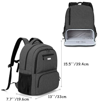 CURMIO CPAP Travel Backpack Compatible for ResMed AirSense 9, AirSense 10, AirSense 11, Philips System One, CPAP Carry On Bag for CPAP Machine & Supplies, Black, Patent Design - color: Black