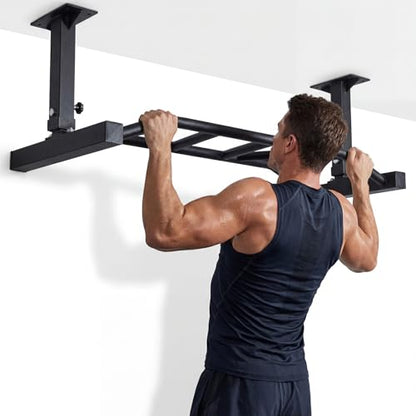 Generic 47 Inch Heavy Duty Multi-Grip Chin Up Bar Adjustable Height&Supports To 600 Lbs Fitness Trainer for Home Gym Workout Strength Training Equipment