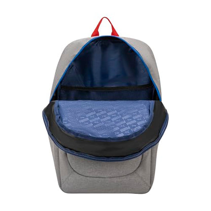 PUMA Rally 300 Backpack, Light Pastel Grey, OS - color: Heather Grey/Racing Blue/Red