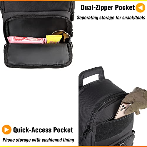 DBTAC Tactical Lunch Backpack, Large Lunch Cooler for Men Women | Backpack Coolers insulated for Work Picnic Travel (Charcoal Camo, 24-Cans) - color: Charcoal Camo