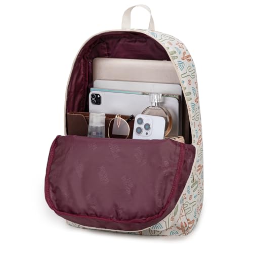 Montana West Backpack for Women Men 2 PCS Lightweight College Bookbags Casual Daypack Backpacks for Commute & Travel - color: Western Beige