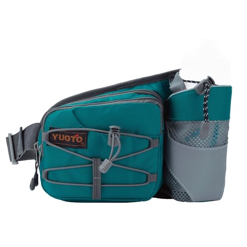 Waist Pack with Water Bottle Holder for Running Walking Hiking Fanny Pack Hydration Belt - color: Green