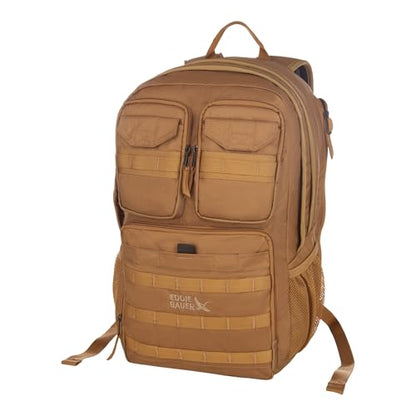 Eddie Bauer Cargo Tactical Backpack | Adventure | Heavy Duty | Outdoor | Water Resistant | 600D Polyester - Antique Bronze - color: Antique Bronze