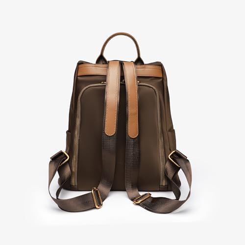 Women's Backpack Purse Nylon Anti-theft Casual Water Resistant Lightweight Small Shoulder Bags 2026 for Travle Cute Fashion Camping Bag for Work Daily Going Out Dackpack Ladies Chocolate - color: Chocolate