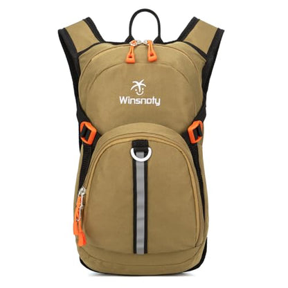 Kids Hydration Backpack, Water Hiking Backpack for Boys or Girls with 1.5L Reservoir Bladder - color: Brown