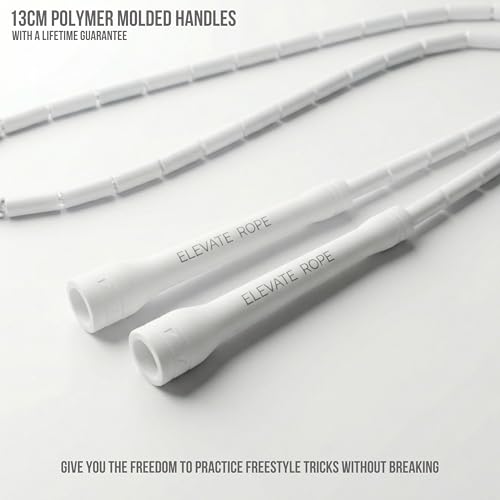 Pro-Grade Beaded Jump Rope for Beginners - color: White